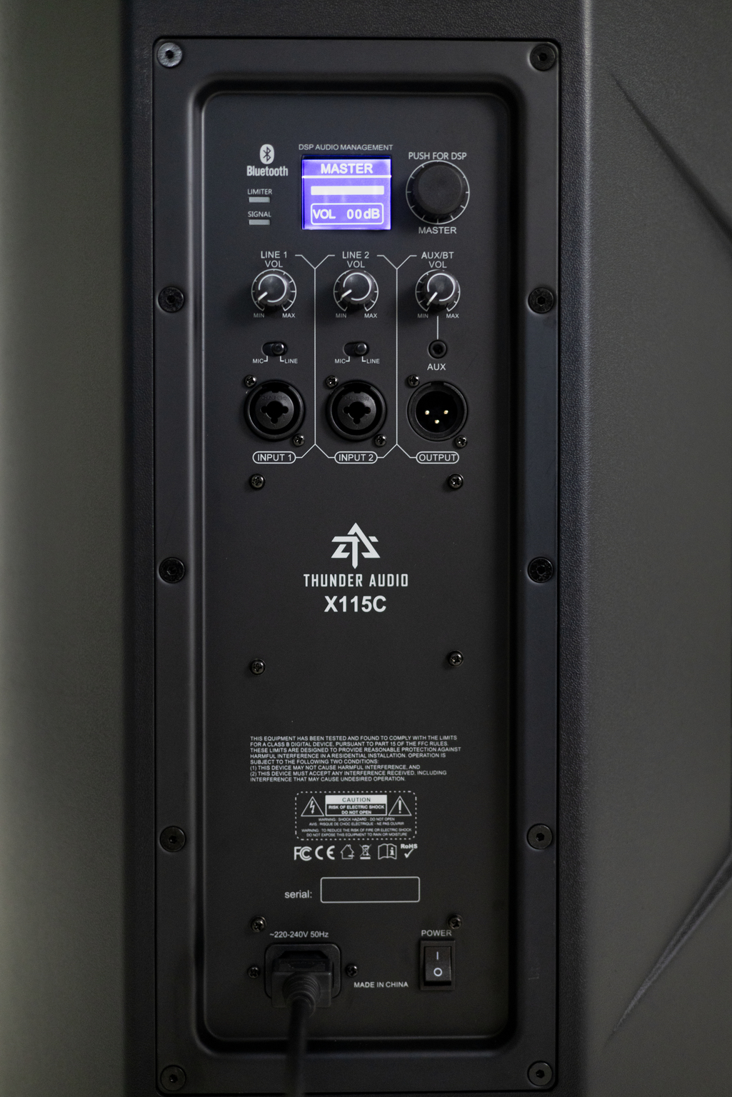 Thunder Audio X115C Speaker Side View Showing Ports